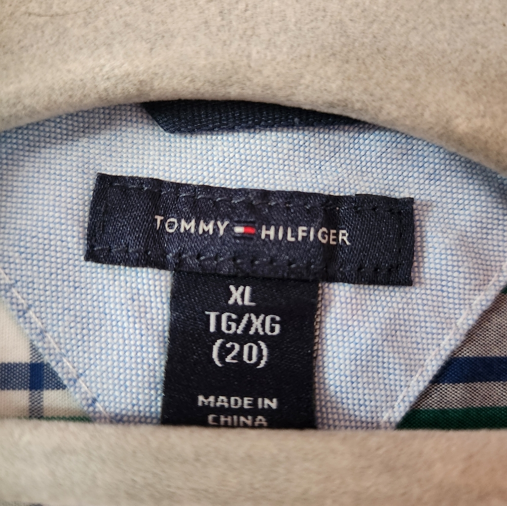 Boy's Tommy Hilfiger plaid dress shirt size 20